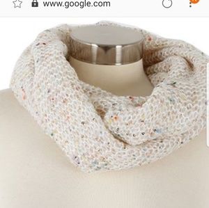 Betsey johnson cream confetti infinity scarf
